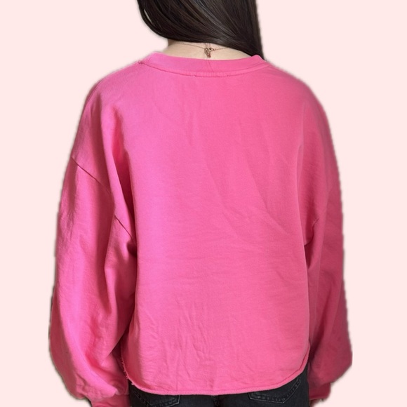 Frame Denim Bright Pink Sweatshirt - Picture 2 of 4